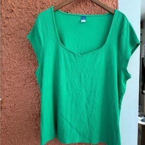 Old Navy Sweetheart Rib-Knit T-Shirt Reach for Clover Size XXL